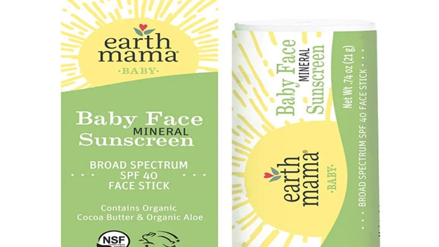 KCN Baby Face Mineral Sunscreen Face Stick SPF 40 của Earth Mama