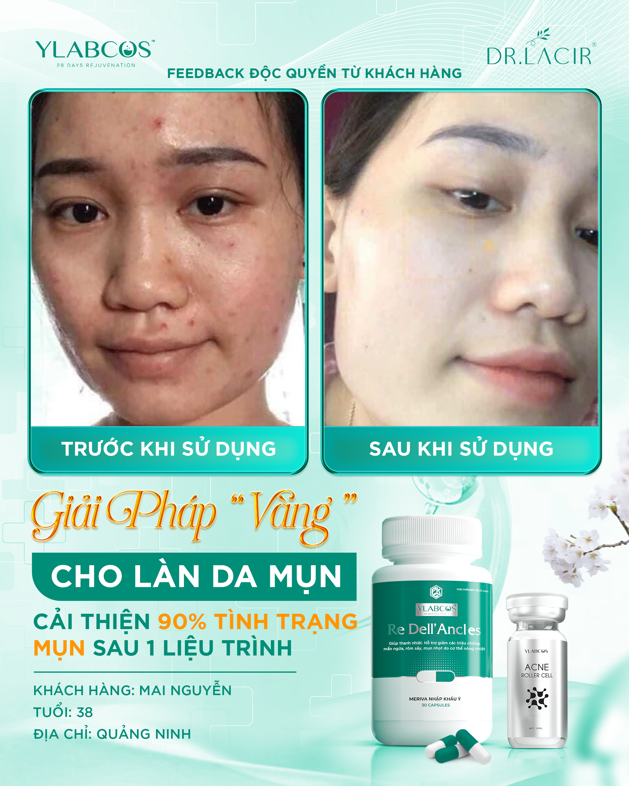 phản hồi viên uống ngắt mụn dr lacir